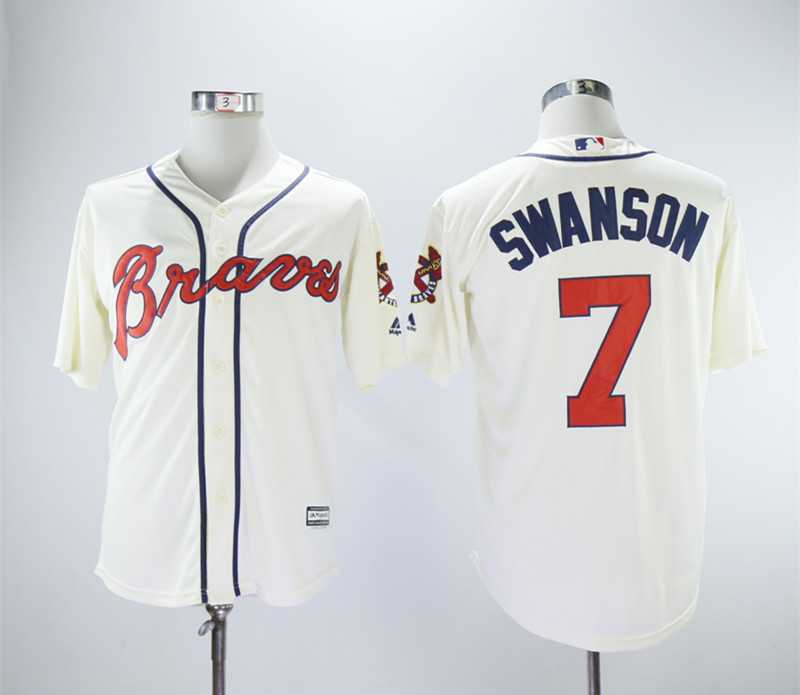 Braves 7 Dansby Swanson Cream Cool Base Baseball Jerseys,We sell and wholesale Braves 7 Dansby Swanson Cream Cool Base Baseball Jerseys on line form chian!